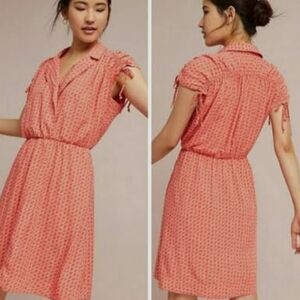 Maeve Dresses Anthropology Maeve Color Coral White Size (L)